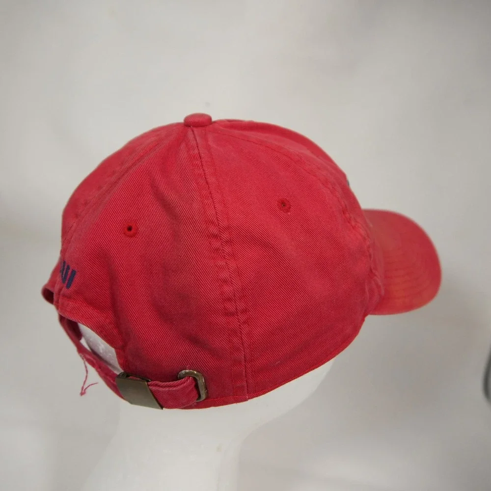 Vintage Hard Rock Cafe Maui Hawaii Baseball Dad Cap Men OSFM Red Embroidered Hat